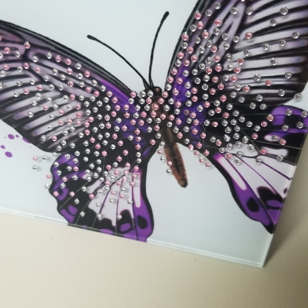 4x6 Butterfly Rhinestone Picture Frame - Picture 3 of 6